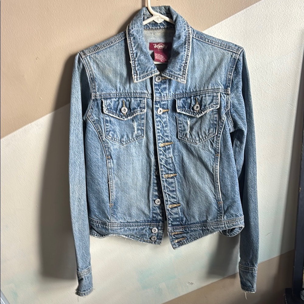 Vanity Blue Cropped Jean Jacket Classic Denim